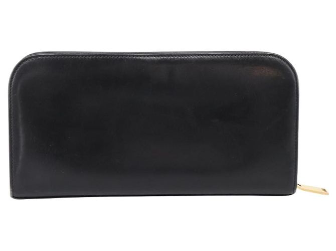 Autre Marque Portafoglio lungo Saint Laurent in pelle nera e oro Auth bs37677 Nero D'oro - vista 3
