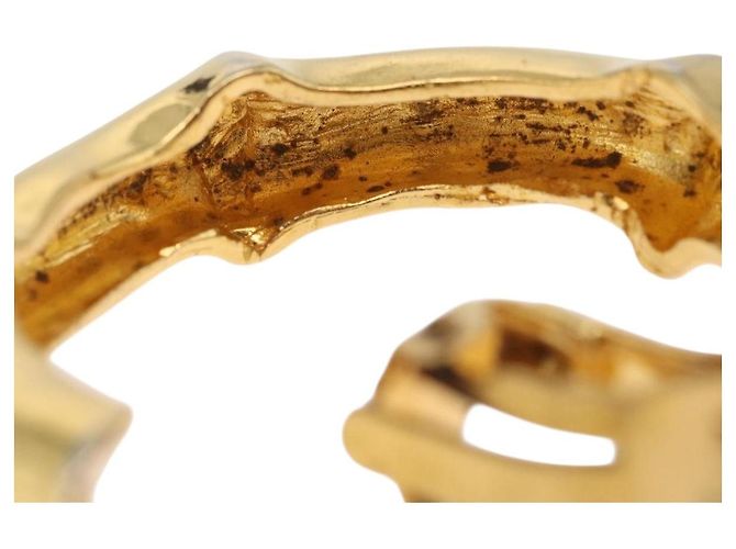Hermès Orecchini HERMES metallo Gold Tone Auth bs37621 - vista 12