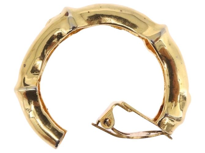 Hermès Orecchini HERMES metallo Gold Tone Auth bs37621 - vista 16
