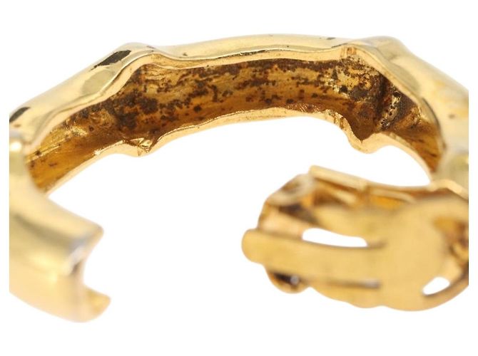 Hermès Orecchini HERMES metallo Gold Tone Auth bs37621 - vista 4