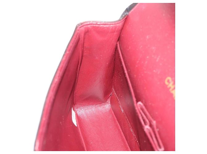 Borsa a tracolla CHANEL Chain Matelasse 25 in pelle d'agnello nera e oro CC Auth 209270V Nero D'oro - vista 23