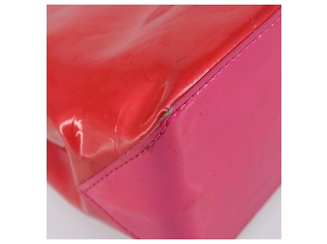 LOUIS VUITTON Monogram Vernis Reade PM Hand Bag Fuchsia Pink M91221 Auth hk4181 Rosa Fuschia - vista 16
