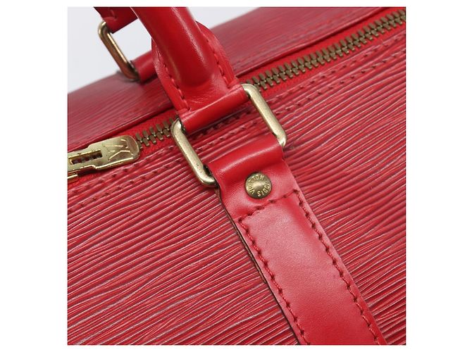 LOUIS VUITTON Epi Keepall 50 Boston Bag Red M42967 LV Auth 205802A Rosso - vista 17