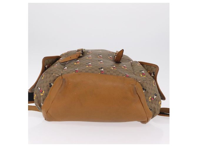 Borsa GUCCI Micro GG Supreme GUCCIxDisney PVC Beige Gold 603898 Auth LN145 - vista 15