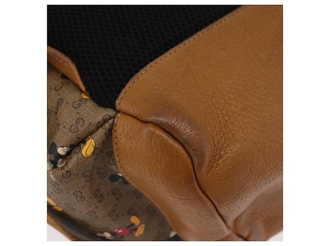 Borsa GUCCI Micro GG Supreme GUCCIxDisney PVC Beige Gold 603898 Auth LN145 - vista 19