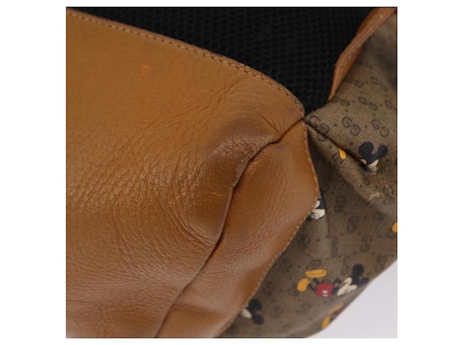 Borsa GUCCI Micro GG Supreme GUCCIxDisney PVC Beige Gold 603898 Auth LN145 - vista 20