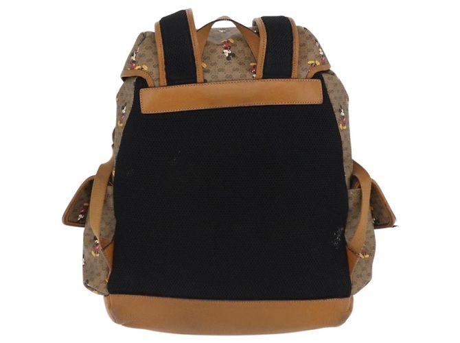 Borsa GUCCI Micro GG Supreme GUCCIxDisney PVC Beige Gold 603898 Auth LN145 - vista 3
