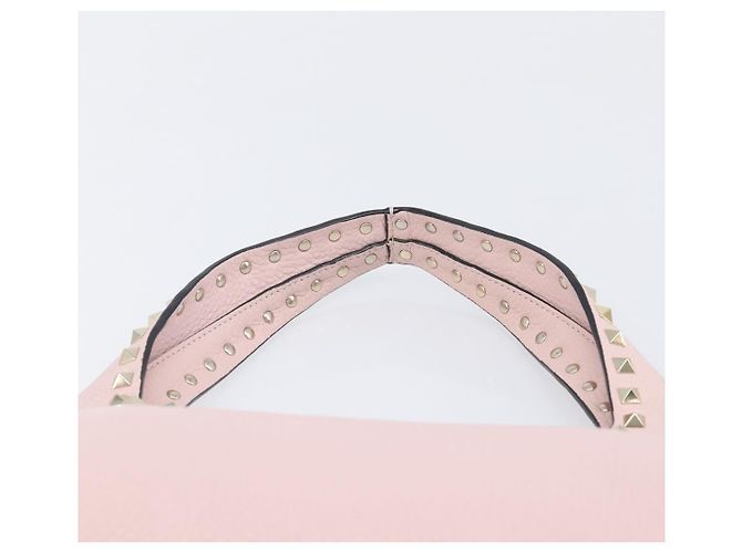 Borsa Valentino Rock Studs in pelle Rosa Oro Auth 207886V D'oro - vista 14