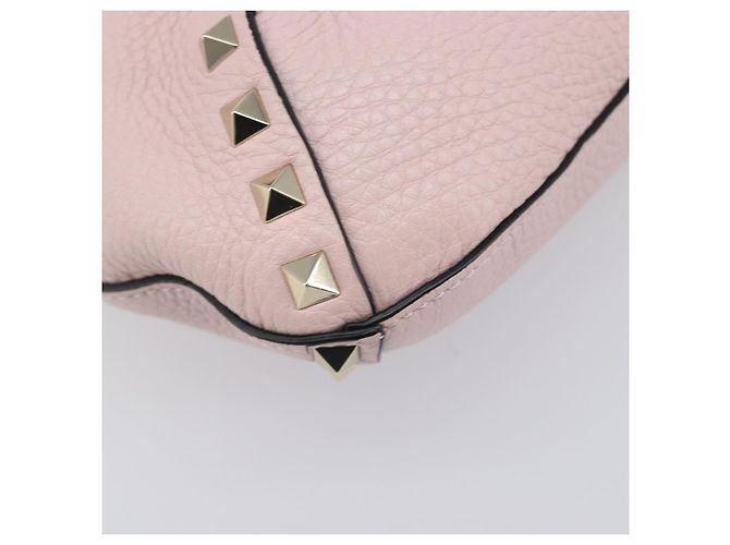 Borsa Valentino Rock Studs in pelle Rosa Oro Auth 207886V D'oro - vista 15