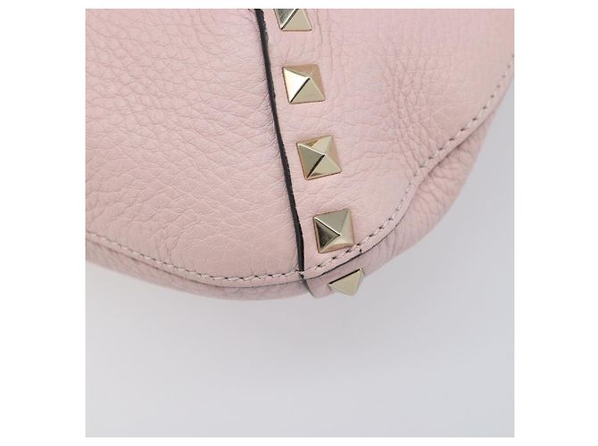 Borsa Valentino Rock Studs in pelle Rosa Oro Auth 207886V D'oro - vista 16