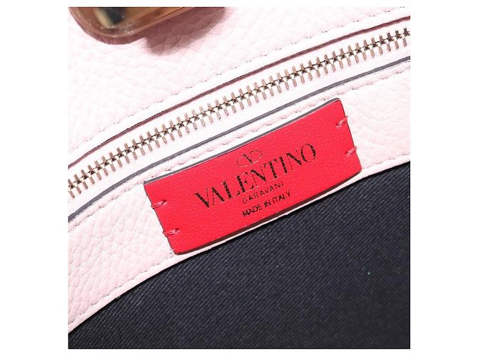 Borsa Valentino Rock Studs in pelle Rosa Oro Auth 207886V D'oro - vista 20