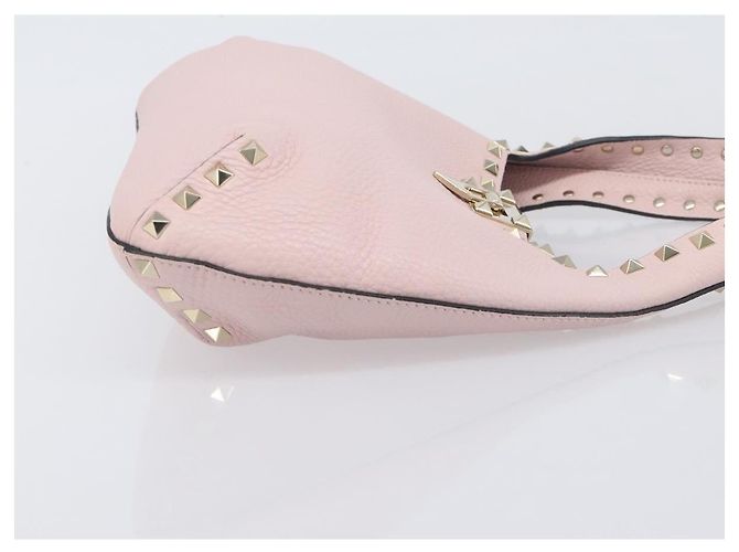 Borsa Valentino Rock Studs in pelle Rosa Oro Auth 207886V D'oro - vista 3