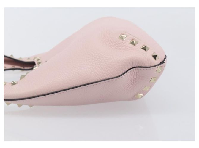 Borsa Valentino Rock Studs in pelle Rosa Oro Auth 207886V D'oro - vista 4