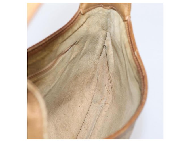 Borsa GUCCI Micro GG Supreme Jackie PVC Beige Gold Auth 208663 D'oro - vista 19