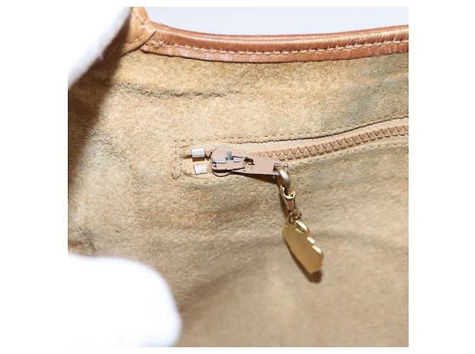Borsa GUCCI Micro GG Supreme Jackie PVC Beige Gold Auth 208663 D'oro - vista 21