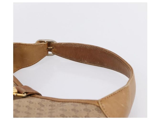 Borsa GUCCI Micro GG Supreme Jackie PVC Beige Gold Auth 208663 D'oro - vista 8