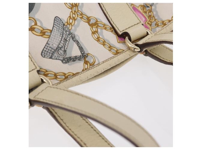 GUCCI Tote Bag Satin White Gold 153361 Auth ep16297 - Ansicht 11
