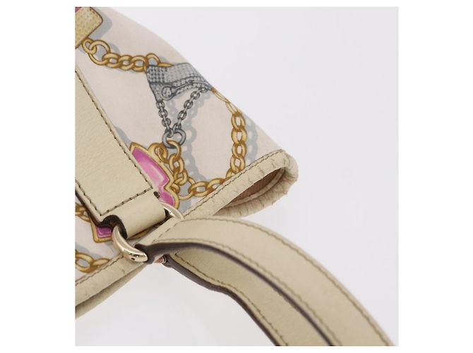 GUCCI Tote Bag Satin White Gold 153361 Auth ep16297 - Ansicht 12