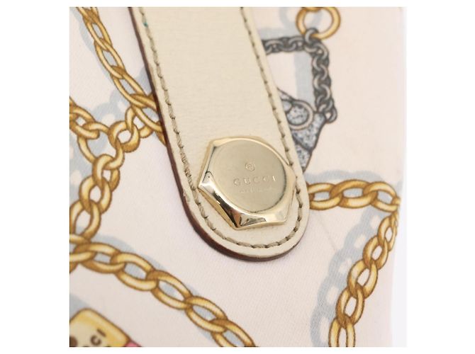 GUCCI Tote Bag Satin White Gold 153361 Auth ep16297 - Ansicht 21