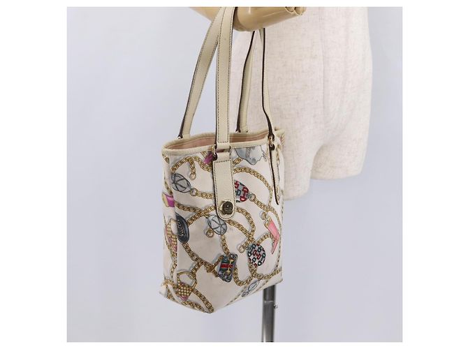 GUCCI Tote Bag Satin White Gold 153361 Auth ep16297 - Ansicht 30