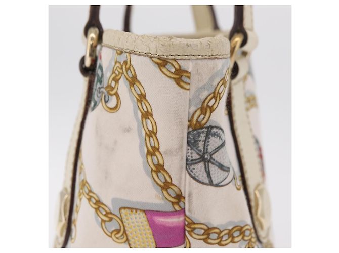 GUCCI Tote Bag Satin White Gold 153361 Auth ep16297 - Ansicht 8