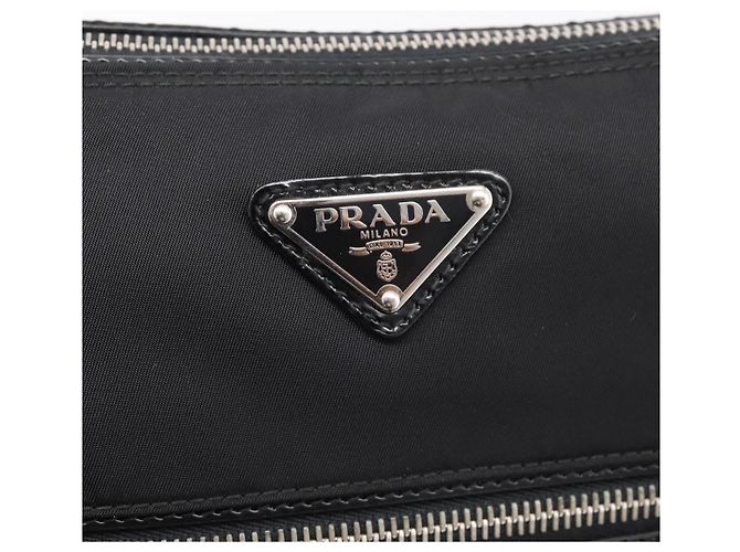 Borsa a tracolla PRADA Nylon Black Silver Auth ki6913A Nero Argento - vista 14