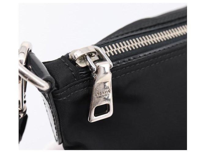 Borsa a tracolla PRADA Nylon Black Silver Auth ki6913A Nero Argento - vista 15