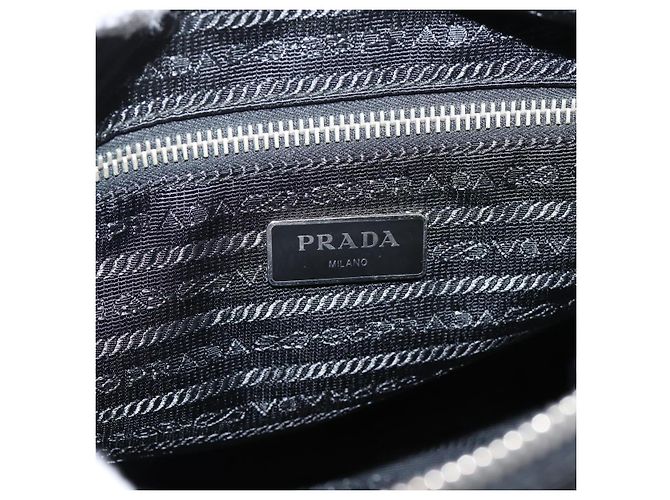 Borsa a tracolla PRADA Nylon Black Silver Auth ki6913A Nero Argento - vista 17