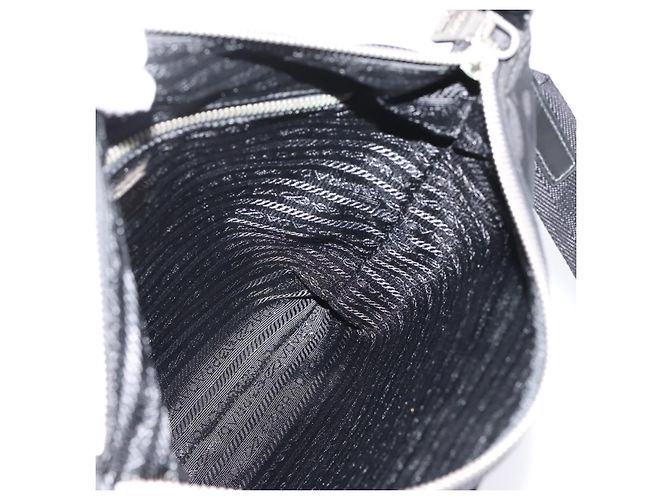 Borsa a tracolla PRADA Nylon Black Silver Auth ki6913A Nero Argento - vista 19