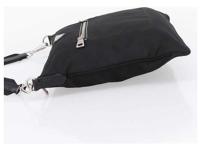 Borsa a tracolla PRADA Nylon Black Silver Auth ki6913A Nero Argento - vista 4