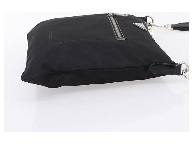 Borsa a tracolla PRADA Nylon Black Silver Auth ki6913A Nero Argento - vista 5