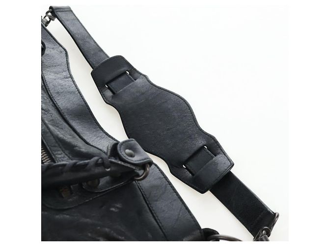 Borsa Balenciaga The First in pelle 2way Nera 103208 Auth am12679V Nero - vista 10