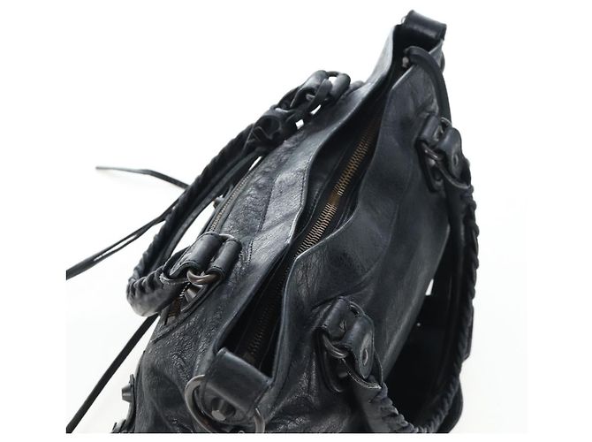 Borsa Balenciaga The First in pelle 2way Nera 103208 Auth am12679V Nero - vista 6