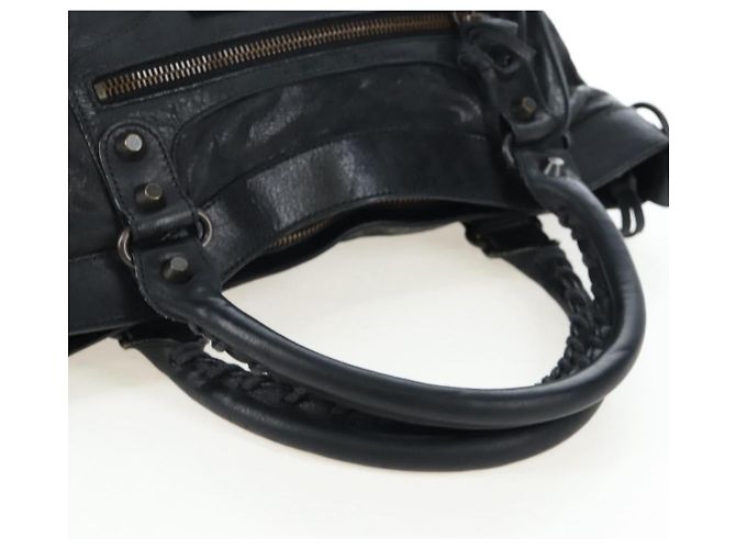 Borsa Balenciaga The First in pelle 2way Nera 103208 Auth am12679V Nero - vista 7