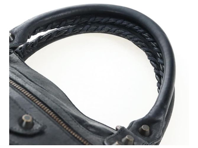 Borsa Balenciaga The First in pelle 2way Nera 103208 Auth am12679V Nero - vista 8