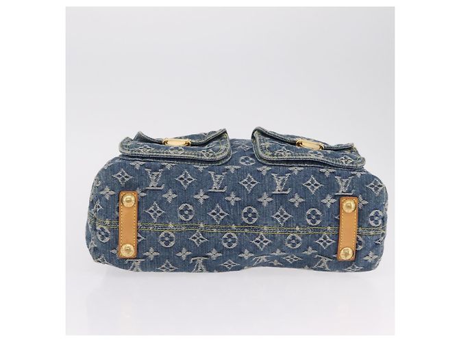 LOUIS VUITTON Monogram Denim Buggy GM Shoulder Bag Blue M95048 LV Auth yk20992V Azul - vista 14