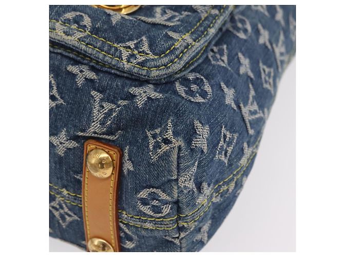 LOUIS VUITTON Monogram Denim Buggy GM Shoulder Bag Blue M95048 LV Auth yk20992V Azul - vista 16