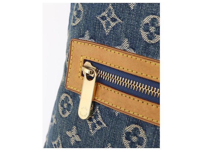 LOUIS VUITTON Monogram Denim Buggy GM Shoulder Bag Blue M95048 LV Auth yk20992V Azul - vista 19