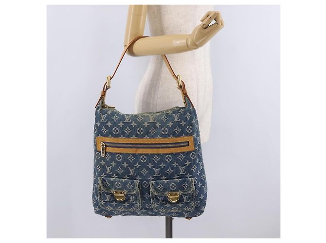 LOUIS VUITTON Monogram Denim Buggy GM Shoulder Bag Blue M95048 LV Auth yk20992V Azul - vista 28