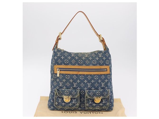 LOUIS VUITTON Monogram Denim Buggy GM Shoulder Bag Blue M95048 LV Auth yk20992V Azul - vista 29
