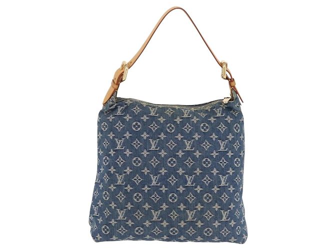 LOUIS VUITTON Monogram Denim Buggy GM Shoulder Bag Blue M95048 LV Auth yk20992V Azul - vista 4