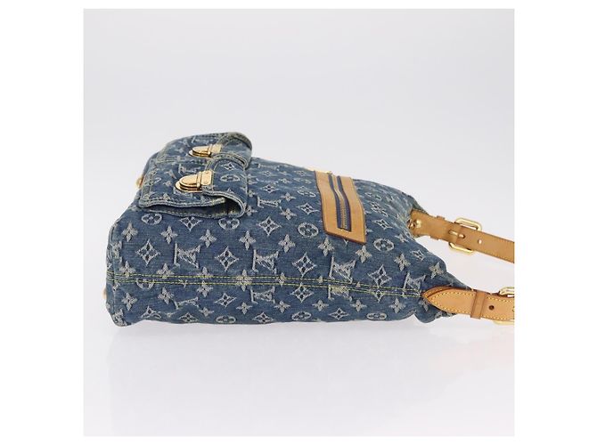 LOUIS VUITTON Monogram Denim Buggy GM Shoulder Bag Blue M95048 LV Auth yk20992V Azul - vista 5