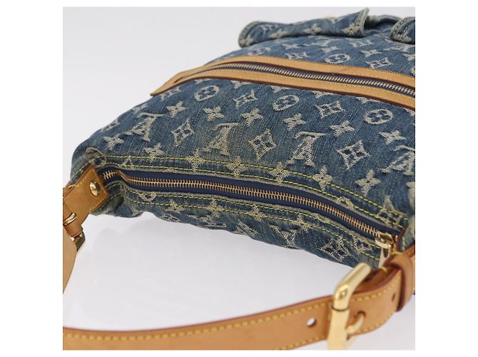LOUIS VUITTON Monogram Denim Buggy GM Shoulder Bag Blue M95048 LV Auth yk20992V Azul - vista 7