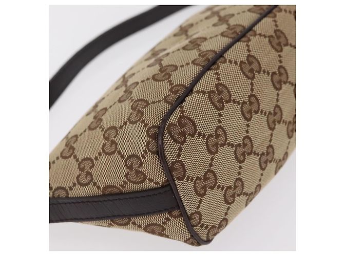 Borsa a mano GUCCI GG Canvas Web Sherry Line Beige Silver 141809 Auth ep16518A Argento - vista 11