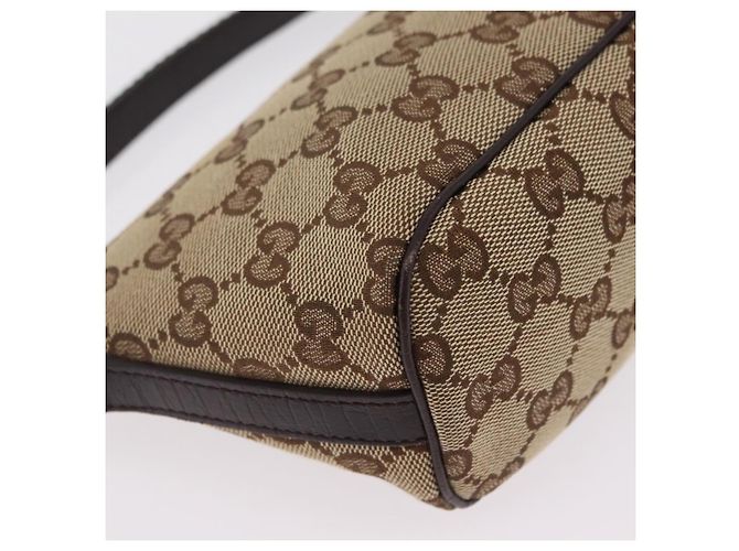 Borsa a mano GUCCI GG Canvas Web Sherry Line Beige Silver 141809 Auth ep16518A Argento - vista 13