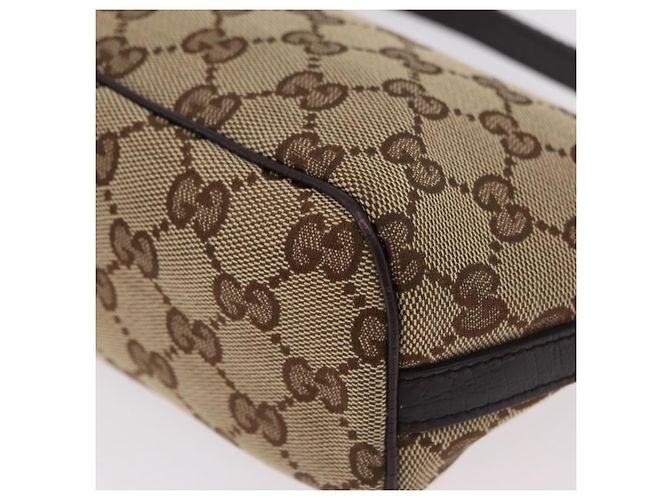 Borsa a mano GUCCI GG Canvas Web Sherry Line Beige Silver 141809 Auth ep16518A Argento - vista 14