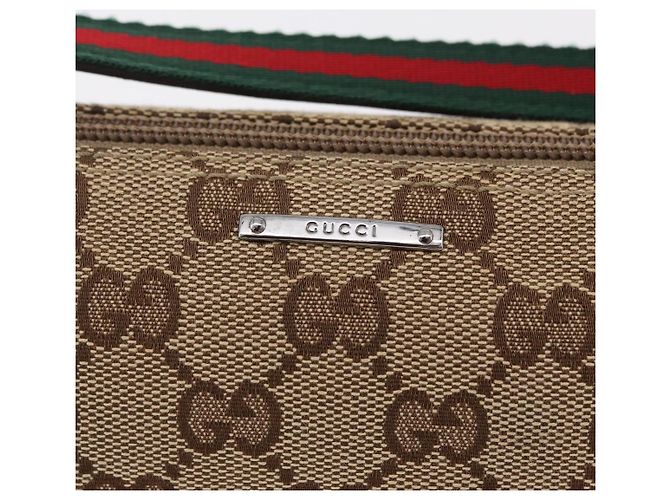 Borsa a mano GUCCI GG Canvas Web Sherry Line Beige Silver 141809 Auth ep16518A Argento - vista 15