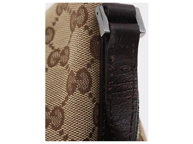 Borsa a mano GUCCI GG Canvas Web Sherry Line Beige Silver 141809 Auth ep16518A Argento - vista 17