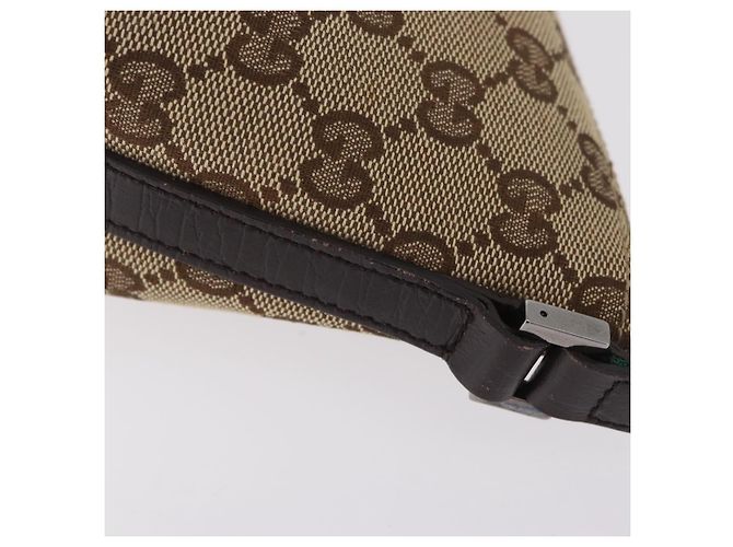 Borsa a mano GUCCI GG Canvas Web Sherry Line Beige Silver 141809 Auth ep16518A Argento - vista 5