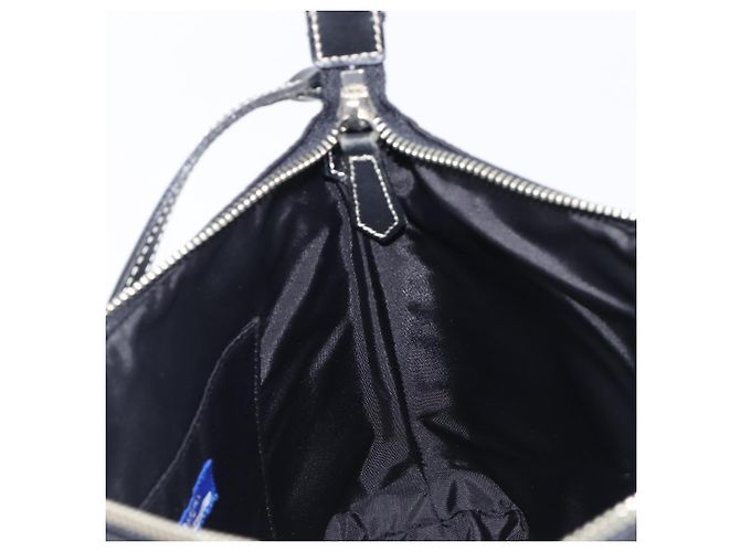 Borsa a mano BURBERRY Blue Label Nylon Nero Argento Auth hk4159 - vista 19